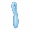 Satisfyer Stimulateur de clitoris connecté Threesome 4 14cm Tiurquoise